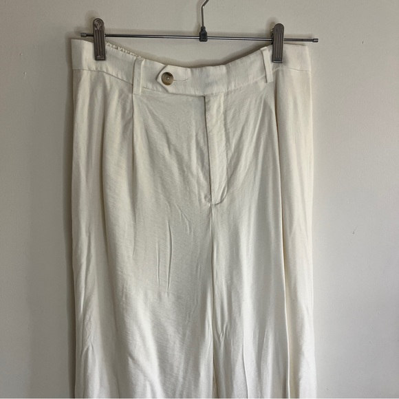 Banana Republic Cream High Rise Breezy Wide Leg Lenzing Ecover Pants - Picture 3 of 10